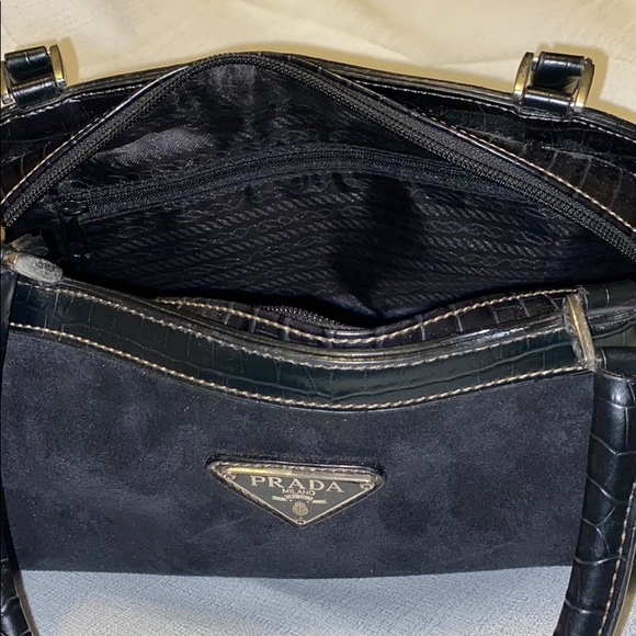 Prada Suede and Croc Mini Handbag (Authentic) - Picture 6 of 6